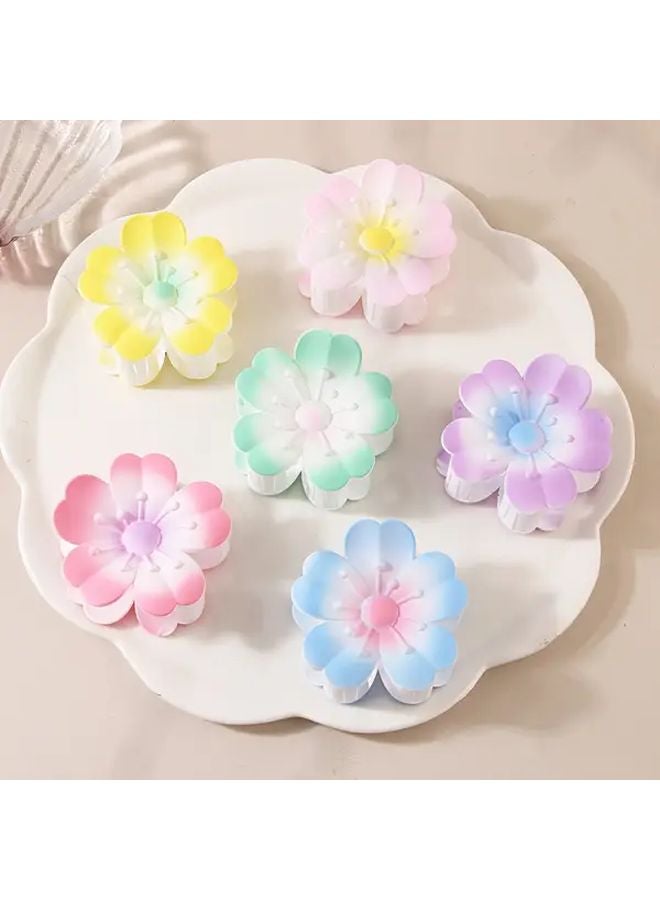 Purple Floral Hair Clip Non Slip Grip For Women Everyday Formal Events Elegant Hair Accessories - Image 1